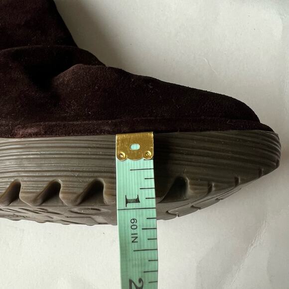 Fly London Yebi Suede Wedge Ankle Booties In Rich Brown Size 10 - Picture 10 of 12